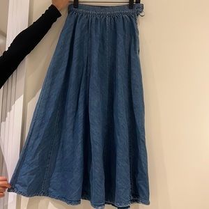 Denim a line skirt